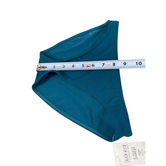 Calvin Klein Women’s 2-Piece Pleated Front Tankini Swimsuit Set Size 6 Teal NWT - Picture 14 of 16